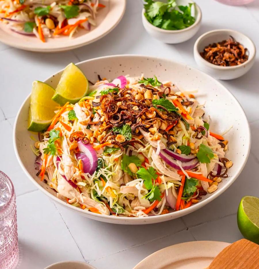 Glasnudelsalat mit Hähnchen